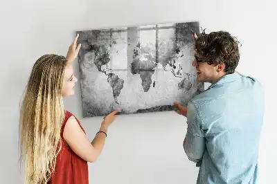 Beschreibbare Weltkarte als Magnettafel beschreibbare magnetische Wanddekoration