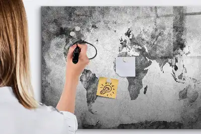 Beschreibbare Weltkarte als Magnettafel beschreibbare magnetische Wanddekoration