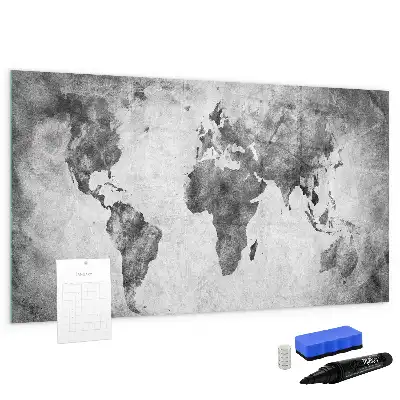 Beschreibbare Weltkarte als Magnettafel beschreibbare magnetische Wanddekoration