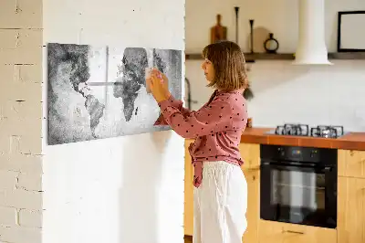 Beschreibbare Weltkarte als Magnettafel beschreibbare magnetische Wanddekoration