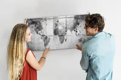 Beschreibbare Weltkarte als Magnettafel beschreibbare magnetische Wanddekoration
