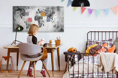 Beschreibbare Weltkarte als Magnettafel beschreibbare magnetische Wanddekoration