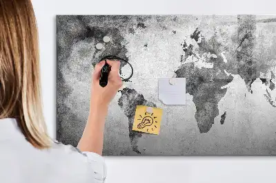 Beschreibbare Weltkarte als Magnettafel beschreibbare magnetische Wanddekoration