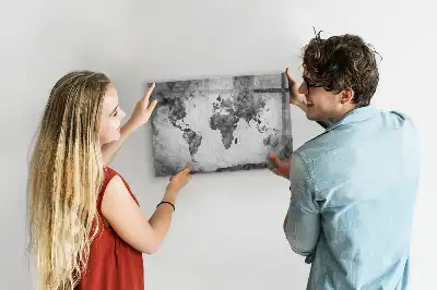 Beschreibbare Weltkarte als Magnettafel beschreibbare magnetische Wanddekoration