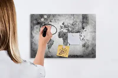Beschreibbare Weltkarte als Magnettafel beschreibbare magnetische Wanddekoration