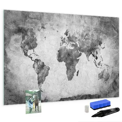 Beschreibbare Weltkarte als Magnettafel beschreibbare magnetische Wanddekoration
