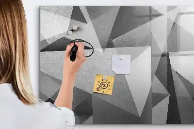 Schreib-Magnettafel mit 3D-Abstraktion