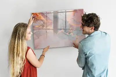 Beschreibbare Magnettafel in Dekormarmor-Optik