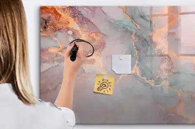 Beschreibbare Magnettafel in Dekormarmor-Optik