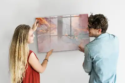 Beschreibbare Magnettafel in Dekormarmor-Optik