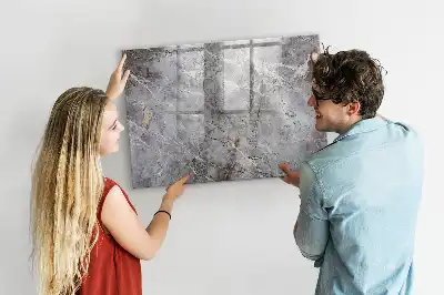 Beschreibbare Magnettafel mit Marmormuster