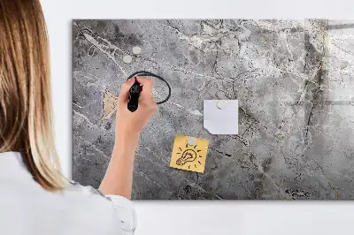 Beschreibbare Magnettafel mit Marmormuster