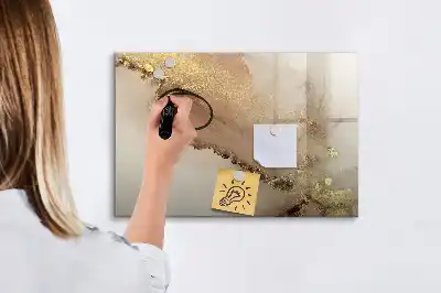 Schreib-Magnettafel im Design goldener Marmor