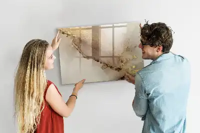Schreib-Magnettafel im Design goldener Marmor