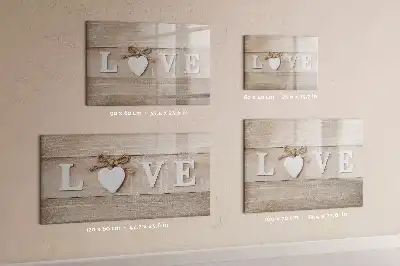 Schreib-Magnettafel mit dem Schriftzug Liebe