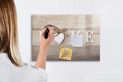 Schreib-Magnettafel mit dem Schriftzug Liebe