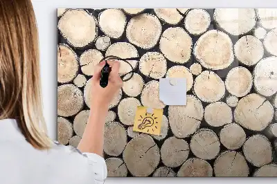 Schreib-Magnettafel in Form von geschnittenen Baumstämmen