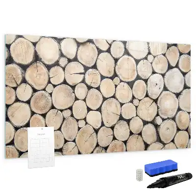 Schreib-Magnettafel in Form von geschnittenen Baumstämmen