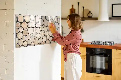 Schreib-Magnettafel in Form von geschnittenen Baumstämmen