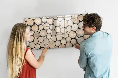 Schreib-Magnettafel in Form von geschnittenen Baumstämmen