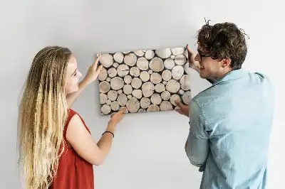 Schreib-Magnettafel in Form von geschnittenen Baumstämmen