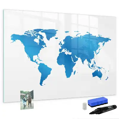 Beschreibbare Weltkarte als Magnettafel beschreibbare magnetische Weltkarte