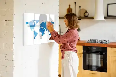 Beschreibbare Weltkarte als Magnettafel beschreibbare magnetische Weltkarte