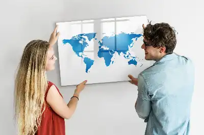 Beschreibbare Weltkarte als Magnettafel beschreibbare magnetische Weltkarte