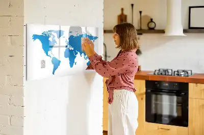 Beschreibbare Weltkarte als Magnettafel beschreibbare magnetische Weltkarte
