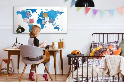 Beschreibbare Weltkarte als Magnettafel beschreibbare magnetische Weltkarte