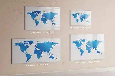 Beschreibbare Weltkarte als Magnettafel beschreibbare magnetische Weltkarte