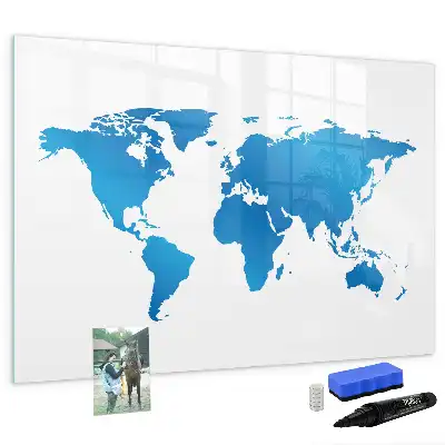 Beschreibbare Weltkarte als Magnettafel beschreibbare magnetische Weltkarte
