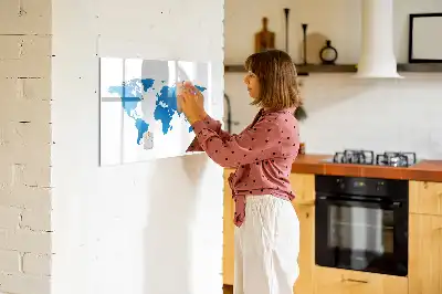 Beschreibbare Weltkarte als Magnettafel beschreibbare magnetische Weltkarte