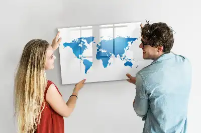Beschreibbare Weltkarte als Magnettafel beschreibbare magnetische Weltkarte