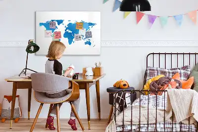 Beschreibbare Weltkarte als Magnettafel beschreibbare magnetische Weltkarte