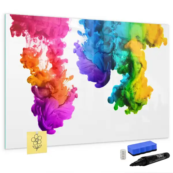 Schreib-Magnettafel im Design Farbenregenbogen