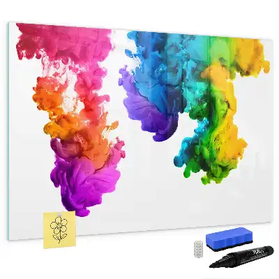 Schreib-Magnettafel im Design Farbenregenbogen
