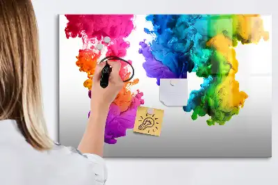 Schreib-Magnettafel im Design Farbenregenbogen