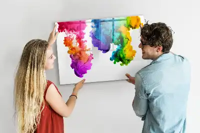 Schreib-Magnettafel im Design Farbenregenbogen