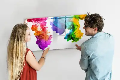 Schreib-Magnettafel im Design Farbenregenbogen