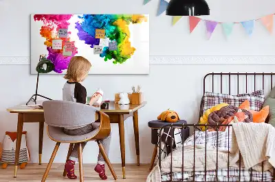 Schreib-Magnettafel im Design Farbenregenbogen