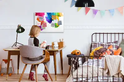 Schreib-Magnettafel im Design Farbenregenbogen
