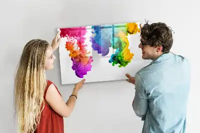 Schreib-Magnettafel im Design Farbenregenbogen