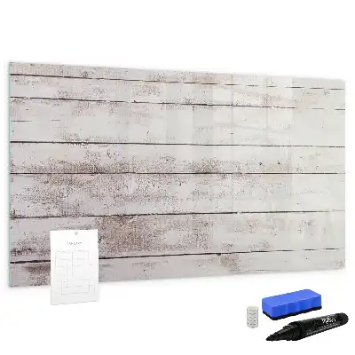 Beschreibbare Magnettafel im Design Holzbretter-Muster