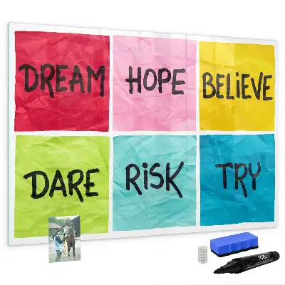 Beschreibbare Magnettafel als Inspirationsboard