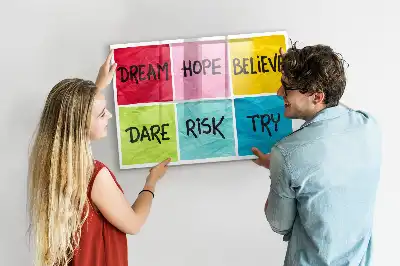 Beschreibbare Magnettafel als Inspirationsboard