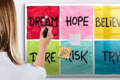 Beschreibbare Magnettafel als Inspirationsboard
