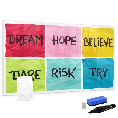 Beschreibbare Magnettafel als Inspirationsboard