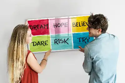 Beschreibbare Magnettafel als Inspirationsboard