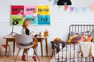 Beschreibbare Magnettafel als Inspirationsboard